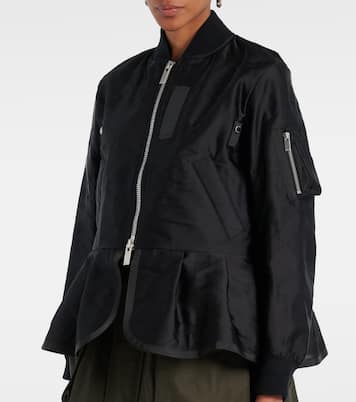 Giacca blouson trapuntata in raso  | Sacai