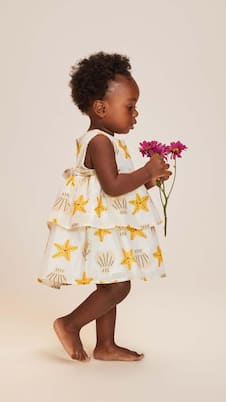 Baby - Abito e culottes in misto cotone | Fábula