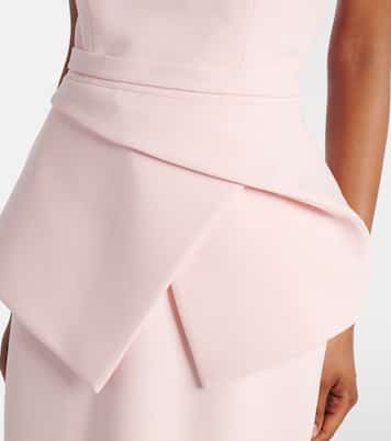Vestido midi de crepé con cinturón | Safiyaa