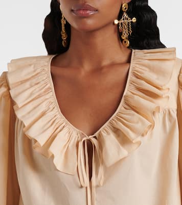 Blusa in voile di cotone con volant  | Chloé