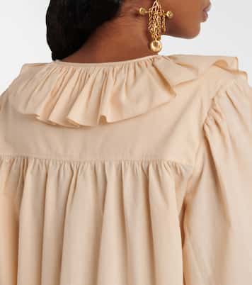 Blusa in voile di cotone con volant  | Chloé