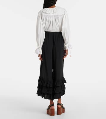 Pantaloni a gamba larga in crêpe de chine | Chloé