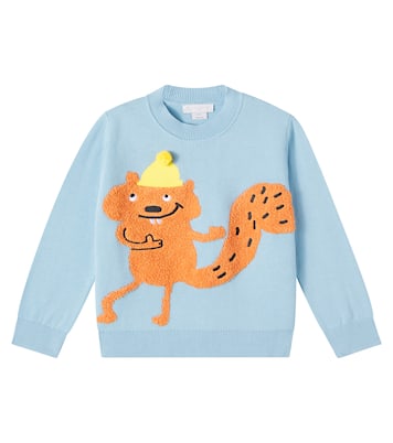 Embroidered cotton jersey sweatshirt | Stella McCartney Kids