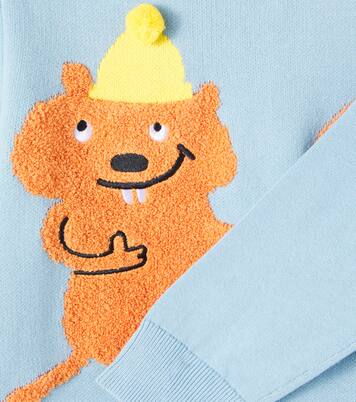 Embroidered cotton jersey sweatshirt | Stella McCartney Kids