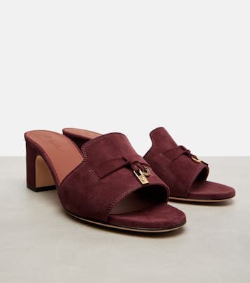 Mules Summer Charms 55 in suede | Loro Piana