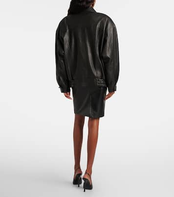 大廓形皮革夹克  | Saint Laurent