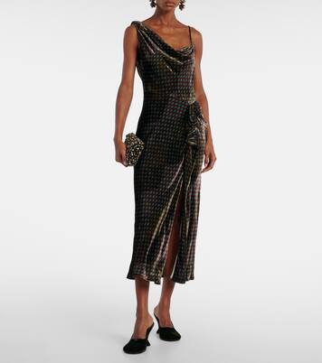 Asymmetric printed gown | Dries Van Noten