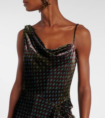 Asymmetric printed gown | Dries Van Noten