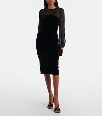 Carl embellished silk velvet midi dress | Max Mara