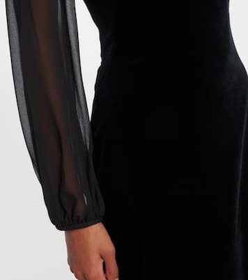 Carl embellished silk velvet midi dress | Max Mara