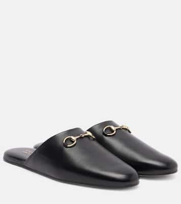 Slippers Annette Horsebit aus Leder | Gucci