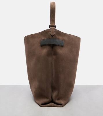 Suede shoulder bag | Brunello Cucinelli