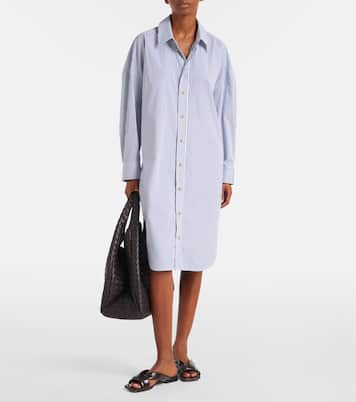 Striped cotton poplin shirt | Bottega Veneta