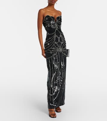 Chandelier embellished gown | Clio Peppiatt