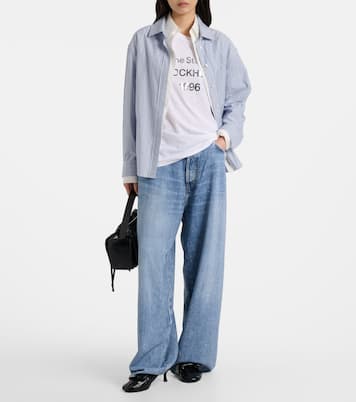 Crystal-embellished high-rise wide-leg jeans | Acne Studios