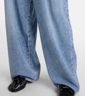 Crystal-embellished high-rise wide-leg jeans | Acne Studios