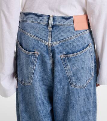 Crystal-embellished high-rise wide-leg jeans | Acne Studios