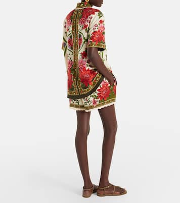 Wonder Rio crochet-trimmed linen-blend shorts | Farm Rio