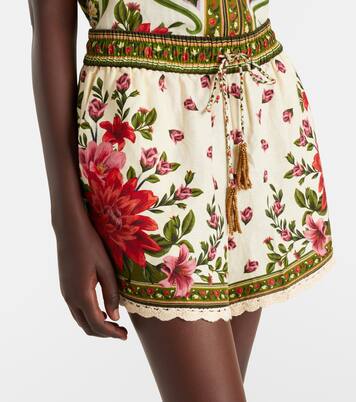 Wonder Rio crochet-trimmed linen-blend shorts | Farm Rio