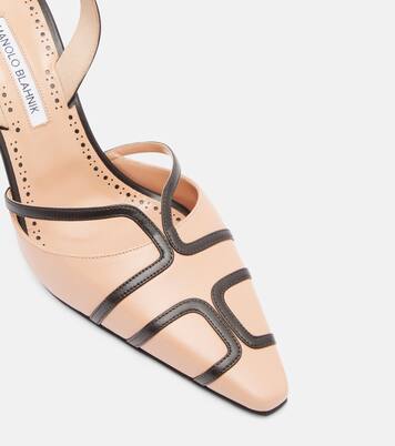 Sarto 90 레더 슬링백 펌프스 | Manolo Blahnik