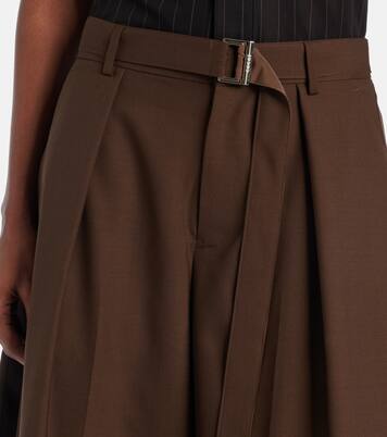 Pleated belted shorts | Sacai