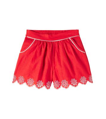 Embroidered linen and cotton shorts | Stella McCartney Kids