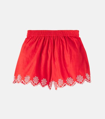 Embroidered linen and cotton shorts | Stella McCartney Kids