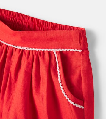 Embroidered linen and cotton shorts | Stella McCartney Kids