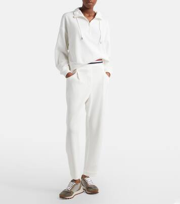 Pantalones tapered en mezcla de algodón | Brunello Cucinelli