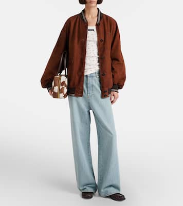 Floral cotton jersey tank top | Miu Miu