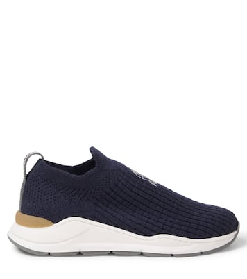 Baskets slip-on à logo | Brunello Cucinelli Kids