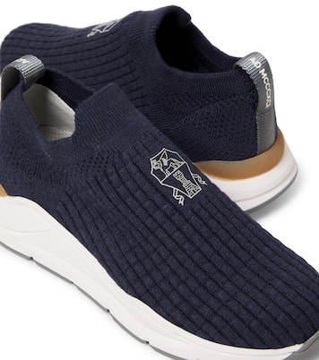 Baskets slip-on à logo | Brunello Cucinelli Kids