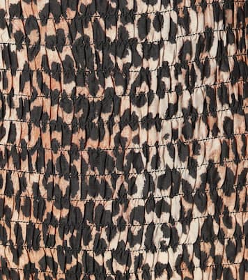 Robe imprimée en coton et soie | Ganni