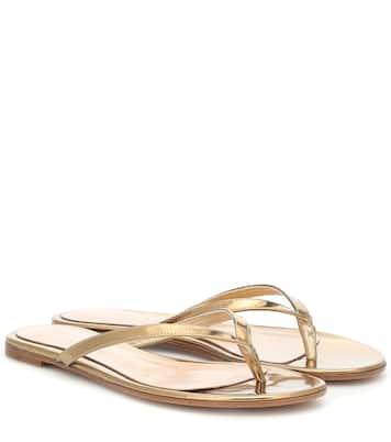 Sandalias Calypso de piel metalizada | Gianvito Rossi