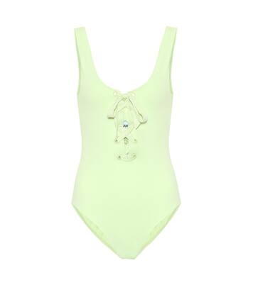 Lace-up swimsuit | Ganni
