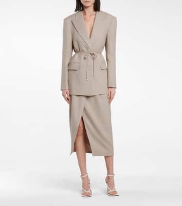Arbor belted linen-blend blazer | Altuzarra