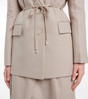 Arbor belted linen-blend blazer | Altuzarra