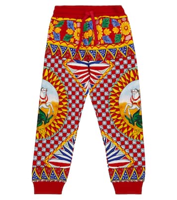 Printed cotton sweatpants | Dolce&Gabbana Kids