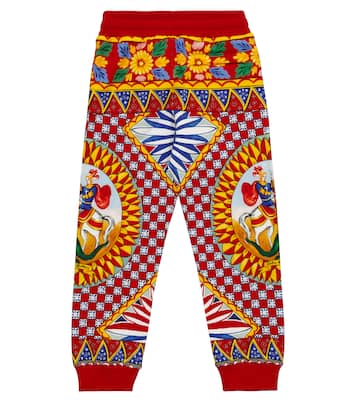 Printed cotton sweatpants | Dolce&Gabbana Kids