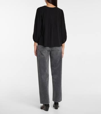 Eliza pintucked blouse | Velvet