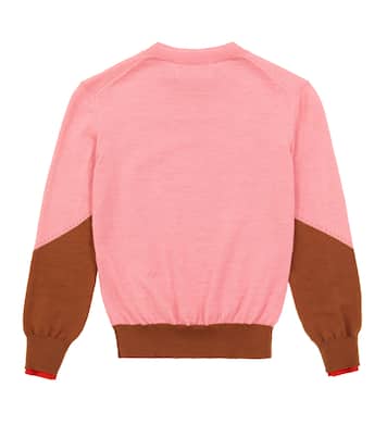 x The Woolmark Company colorblocked wool sweater | Victoria Beckham Kids