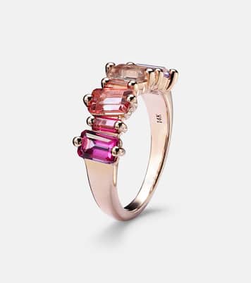 Bague en or rose 14 ct et topazes | Suzanne Kalan
