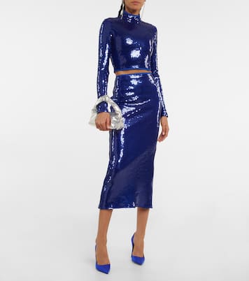 Crop top de lentejuelas | David Koma