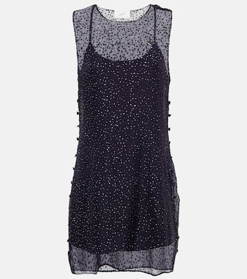 Embellished sheer silk minidress | Coperni