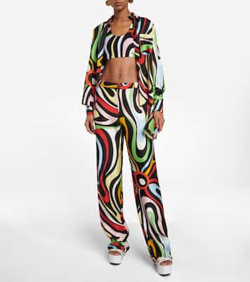 Printed cropped tank top | Pucci