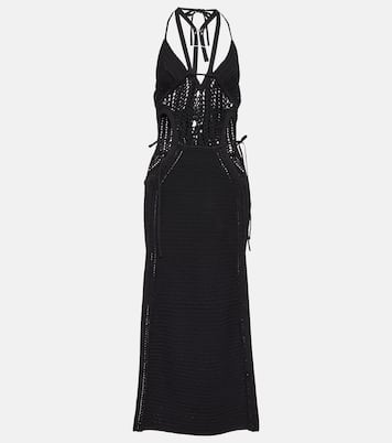 Crochet halterneck midi dress | Dion Lee
