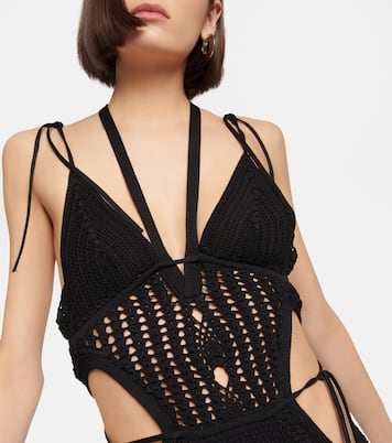 Crochet halterneck midi dress | Dion Lee