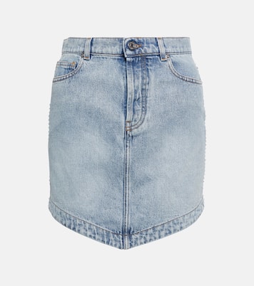 Embellished denim miniskirt | Alexandre Vauthier