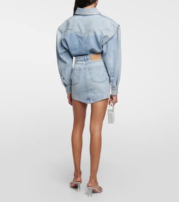 Embellished denim miniskirt | Alexandre Vauthier
