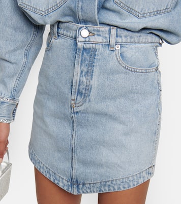 Embellished denim miniskirt | Alexandre Vauthier